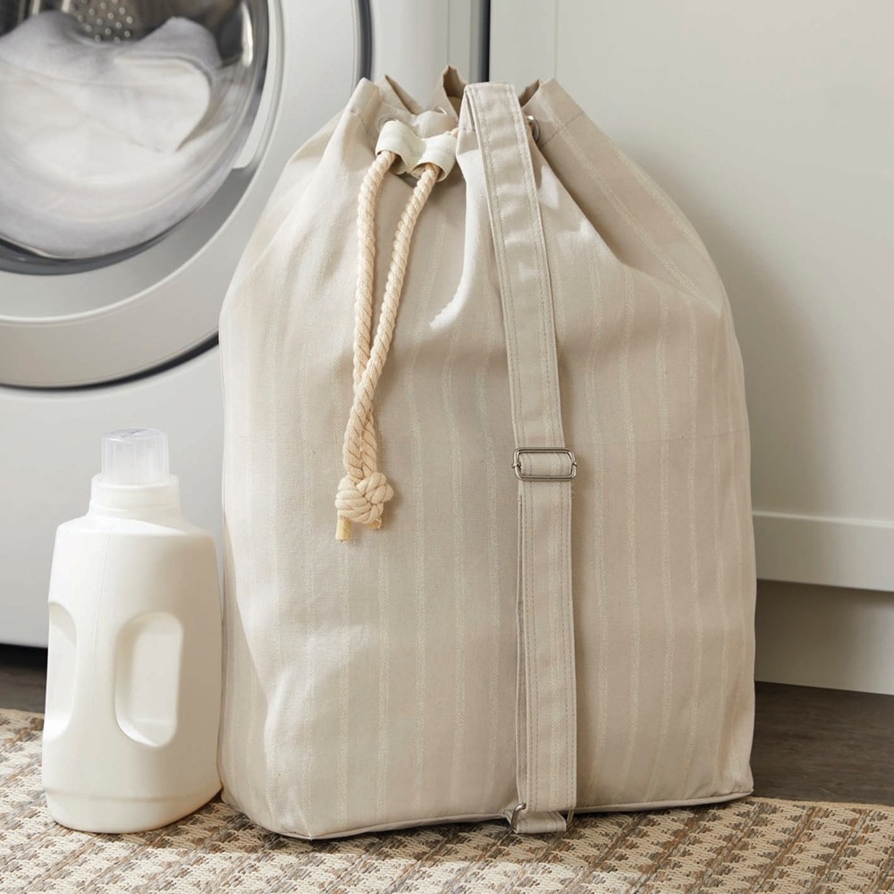 Pumice Drawstring Large Canvas Bag